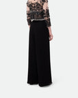 Crepe wide leg pants