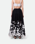 Oyster embroidered swing skirt